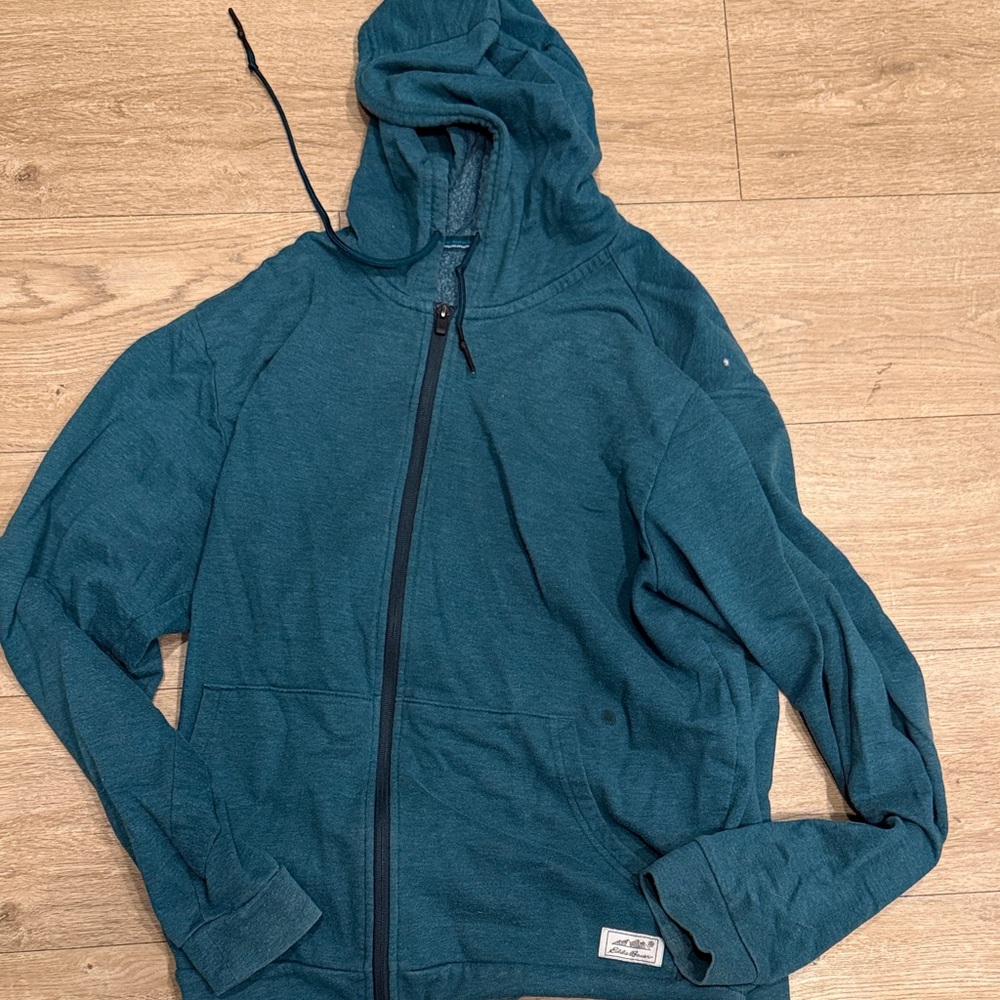 Eddie Bauer Teal Full-Zip Hoodie